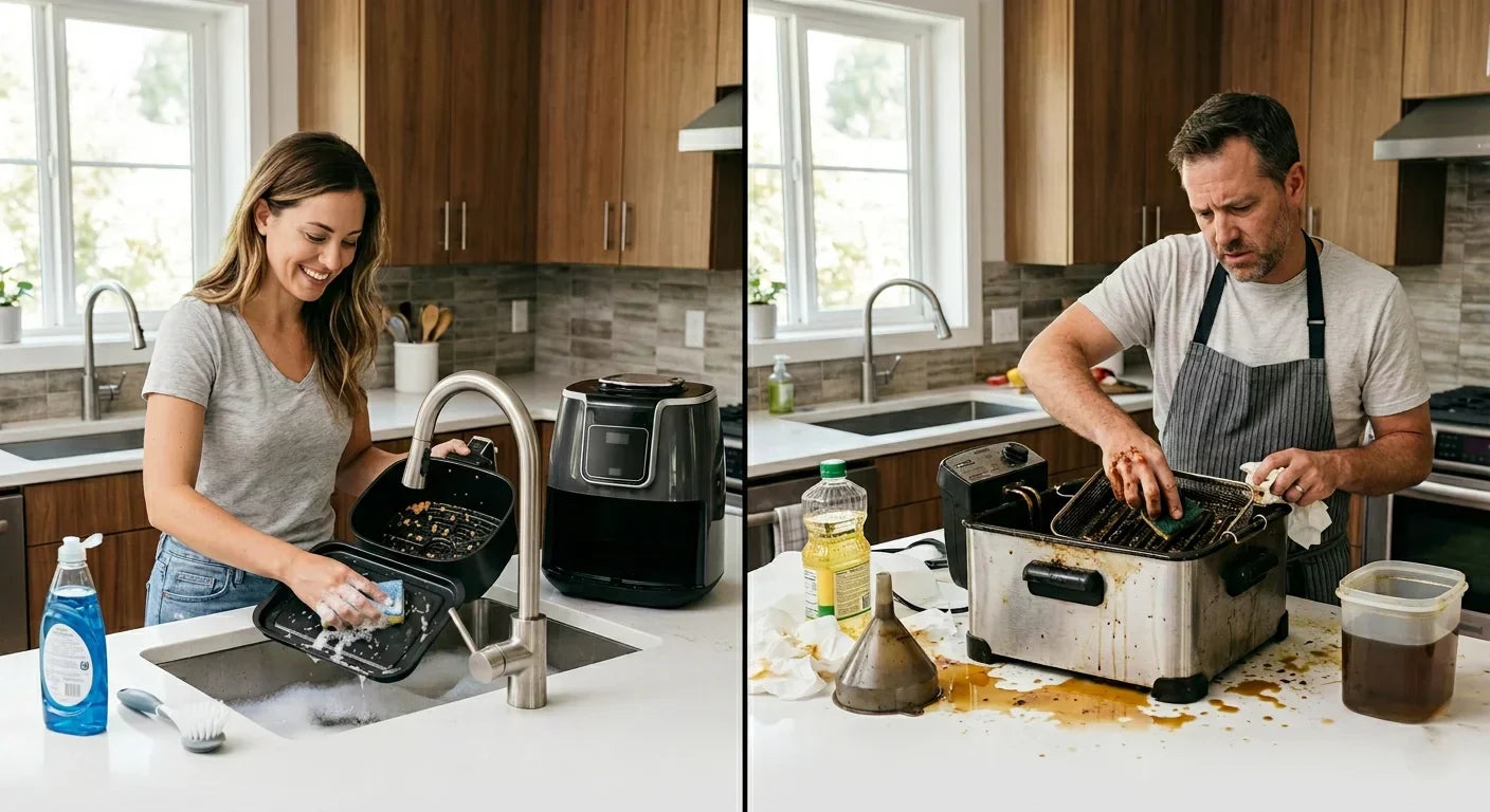 Air Fryer vs Deep Fryer Cleanup
