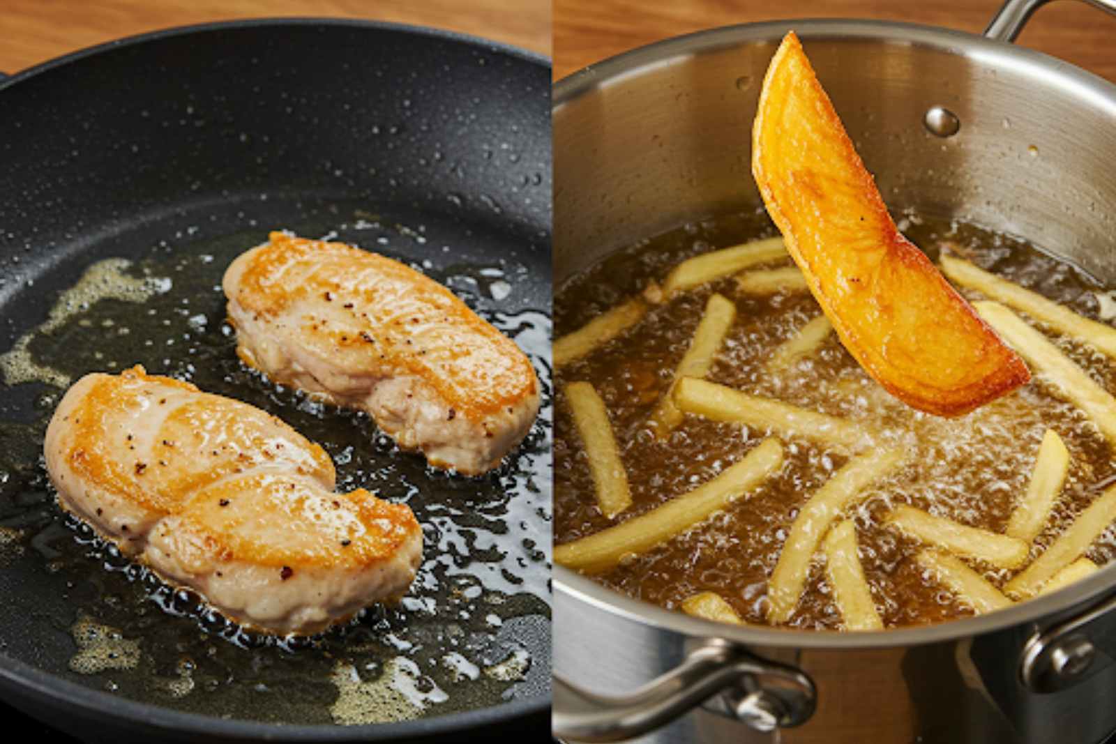 Difference Between Frying and Deep Frying 