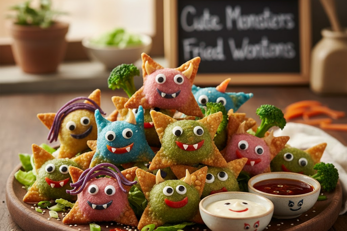 Cute Monster Fried Wontons Recipe for Halloween – FryAway