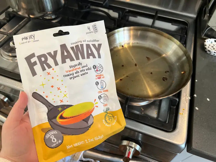 Fryaway cooking oil solidifier