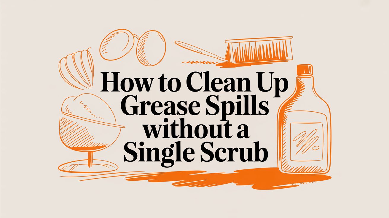 How to Clean Up Grease Spills Without a Single Scrub