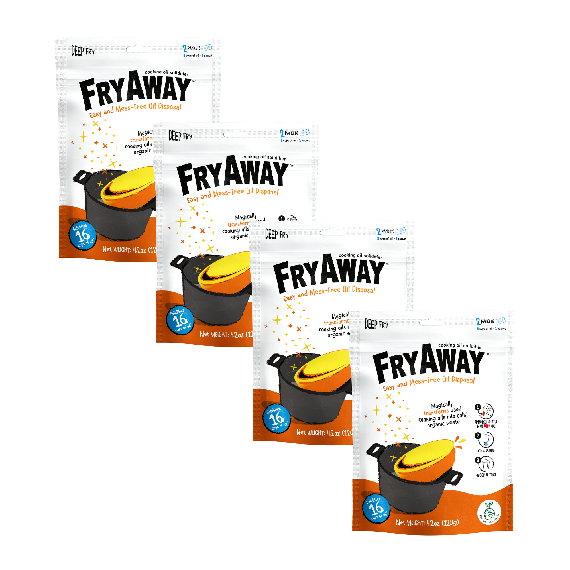 FryAway Deep Fry x 4 - Value Bundle (8 Packets Total) - Save 19% + Free Shipping