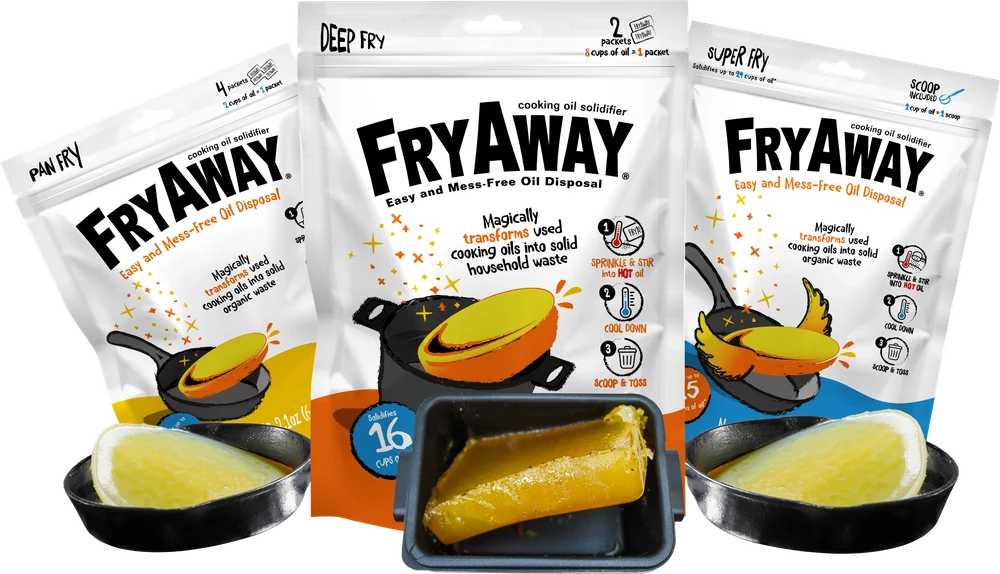FryAway Pan Fry, Deep Fry and Super Fry pouches