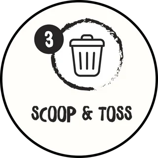 Step 3: Scoop and toss